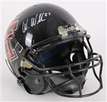 2000-03 Wes Welker Texas Tech Red Raiders Signed Game Worn Football Helmet (MEARS LOA/Beckett)