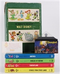1960s-90s Walt Disney Memorabilia Collection - Lot of 5 w/ Main Street Electrical Parade Light Bulb & Wonderful Worlds of Walt Disney Hardcover Books 