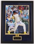 2022 Willy Adames Milwaukee Brewers Signed 22" x 29" Framed Photo Display *JSA*