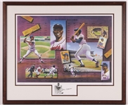 1993 Hank Aaron Milwaukee Braves / Brewers Signed 25" x 30" Framed Lithograph (JSA) 45/1,250