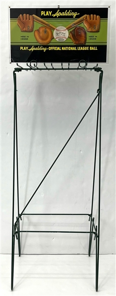 1935-41 Play Spalding Official National League Ball 51" x 15" x 16" Bat Rack & Advertising Display