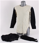 1950s Baseball Apparel Attributed to Barbara Thompson AAGPBL Rockford Peaches - Lot of 3 w/ Shorts, Undershirt & Stirrups (MEARS LOA)