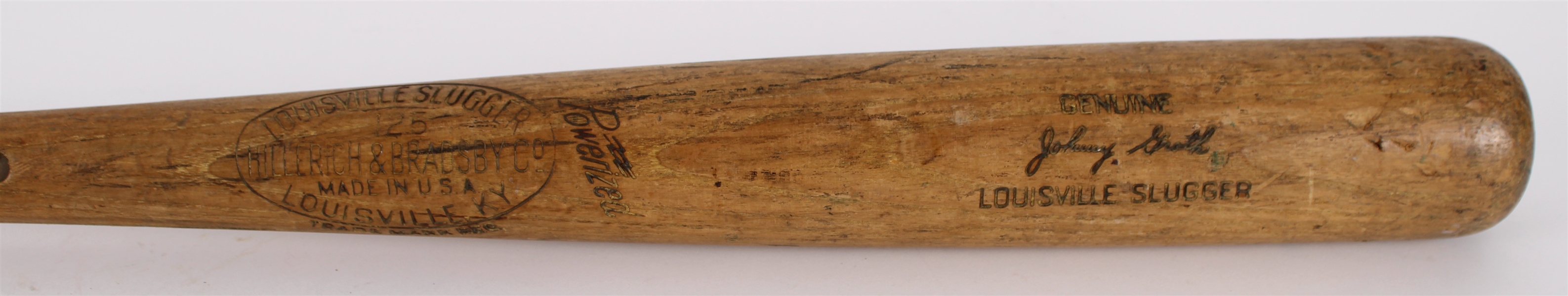 1949 Johnny Groth Detroit Tigers H&B Louisville Slugger Professional Model Game Used Bat (MEARS LOA)