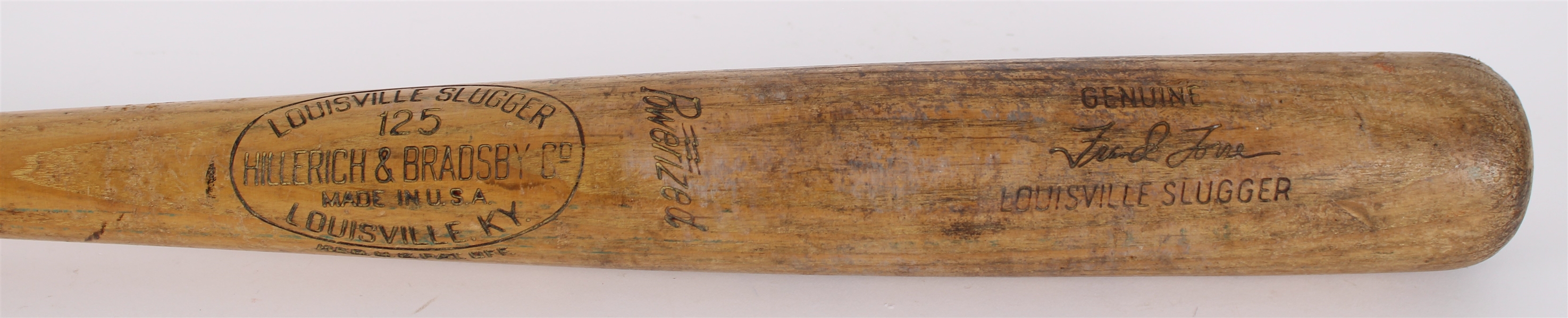 1956-60 Frank Torre Milwaukee Braves H&B Louisville Slugger Professional Model Game Used Bat (MEARS LOA)