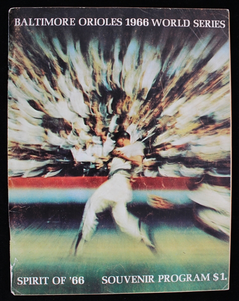 1966 Baltimore Orioles Los Angeles Dodgers Memorial Stadium World Series Program