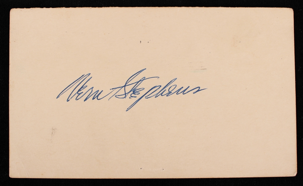 1950 Vern Stephens Boston Red Sox Signed 3.25" x 5.5" Postcard (JSA)