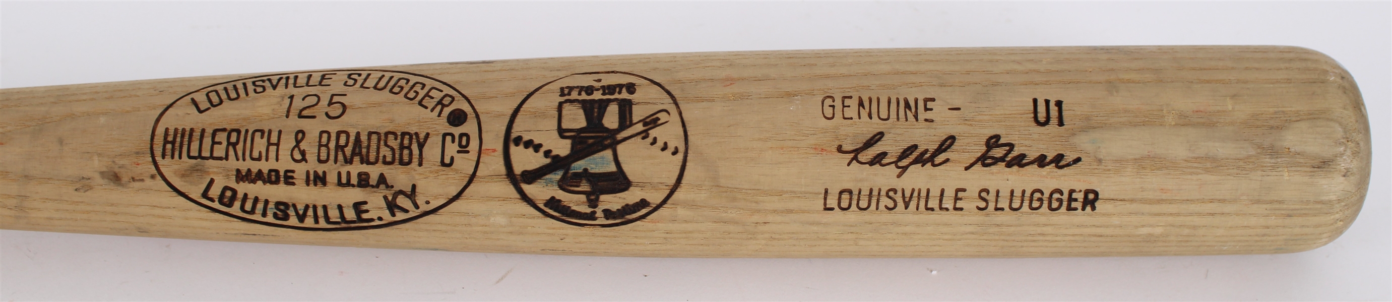 1976 Ralph Garr Chicago White Sox H&B Louisville Slugger Professional Model Game Used Bat + Signed Paper Slip (MEARS LOA/JSA)