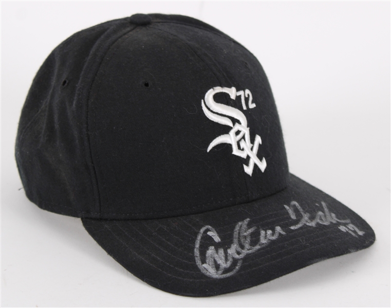 1992-93 Carlton Fisk Chicago White Sox Signed Adjustable Cap (JSA)