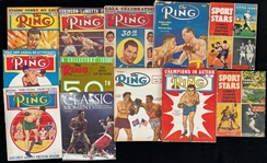 1930's-90's Boxing Publication Collection - Lot of 24 w/ Ring Magazines & More
