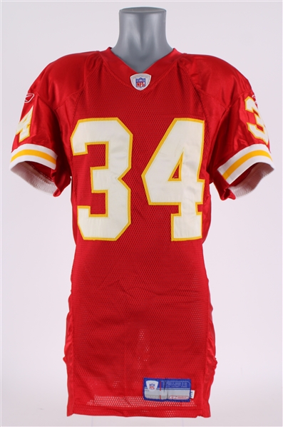 2003 Larry Johnson Kansas City Chiefs Game Worn Home Jersey (MEARS A5) Rookie Season