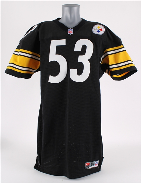 1999 Homer #53 Pittsburgh Steelers Preseason / Training Camp Jersey (MEARS LOA/Steelers COA)