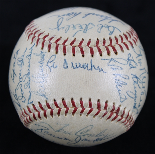 1955 National League All Stars Team Signed ONL Giles Baseball w/ 30 Signatures Including Willie Mays, Hank Aaron, Stan Musial & More (JSA)