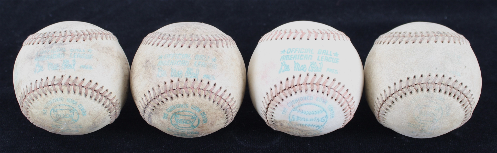 1973-76 Milwaukee Brewers Milwaukee County Stadium OAL Cronin Game Used Baseballs - Lot of 4 (MEARS LOA) *Ray Nitschke Estate*