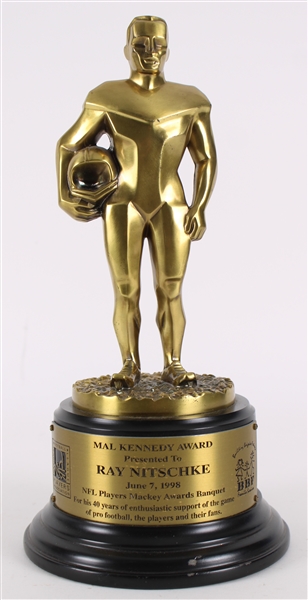 1998 Ray Nitschke Estate Green Bay Packers NFLPA Mal Kennedy Award Trophy (MEARS LOA)