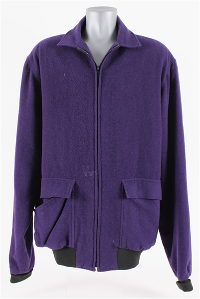 2000s Kareem Abdul Jabbar Personally Worn Purple Fleece Jacket Gifted by Actor Jack Nicholson (MEARS LOA/Kareem Letter) 