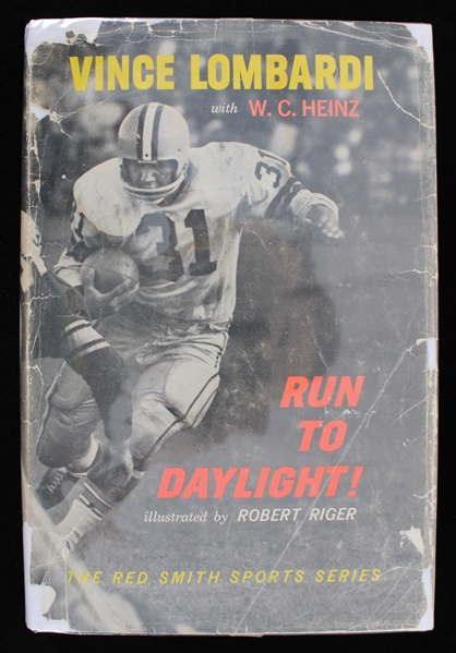 1963 Ray Nitschke Jerry Kramer Fuzzy Thurston Bob Skoronski Green Bay Packers Multi Signed Run To Daylight Hardcover Book (JSA)