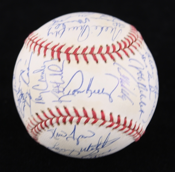 1993 Minnesota Twins Team Signed OAL Brown Baseball w/ 36 Signatures Including Kirby Puckett, Dave Winfield, Tom Kelly & More (JSA)