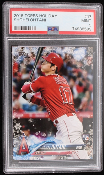 2018 Shohei Ohtani Angels #17 Topps Holiday (PSA Slabbed MINT 9)