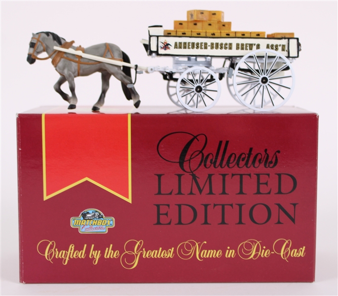 1996 Matchbox Collectibles Anheuser-Busch Horse Drawn Delivery Wagon in Original Packaging 