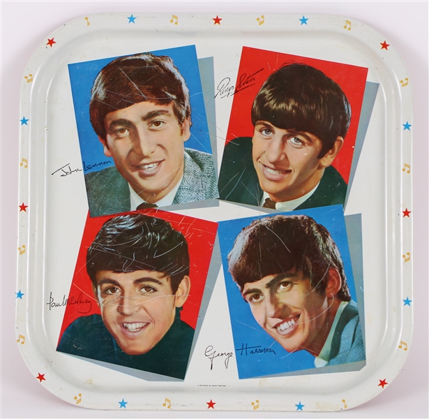 1964 The Beatles 13" x 13" Made in Great Britain MTM Serving Tray 