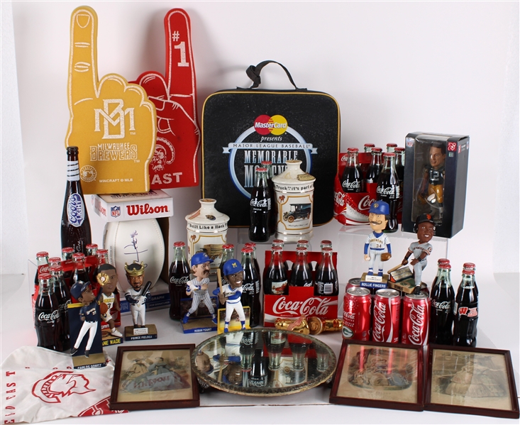 Milwaukee Brewers & Green Bay Packers Coco-Cola Bottles, Bobbleheads & more (Lot of 60+)