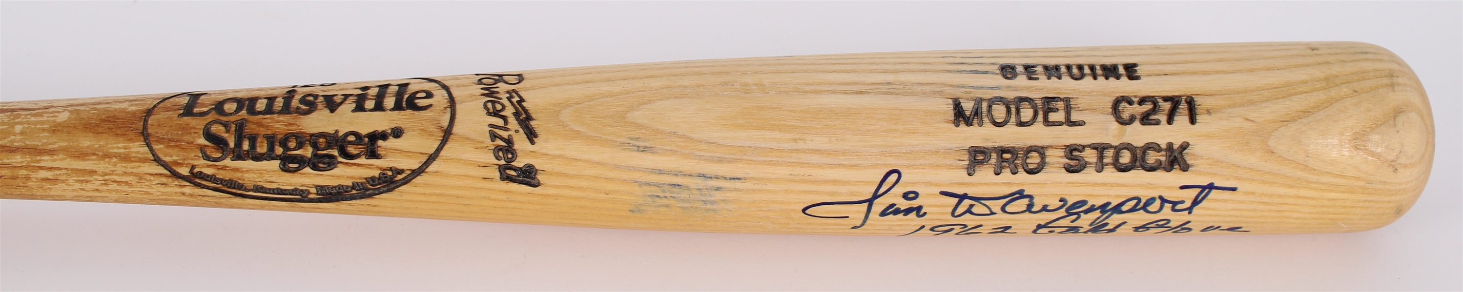 1990s Jim Davenport San Francisco Giants Signed Louisville Slugger Bat **SF Jacobson COA / 400**