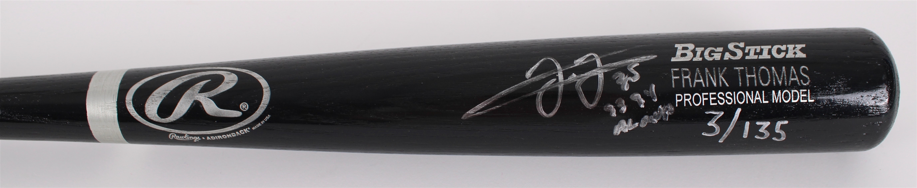 2000s Frank Thomas Chicago White Sox Signed Rawlings Adirondack Bat **Elite COA / 378**