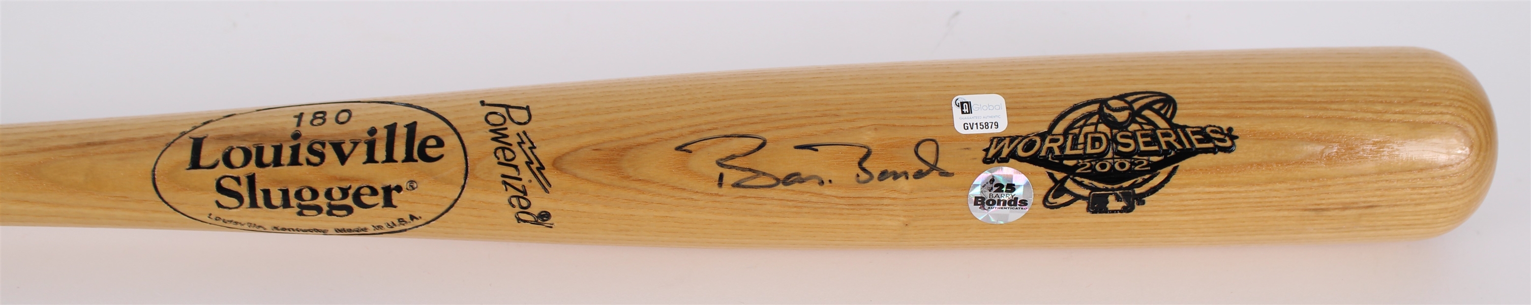 2002 Barry Bonds San Francisco Giants Signed Louisville Slugger World Series Commemorative Bat **Bonds Hologram / Global Hologram / 285**