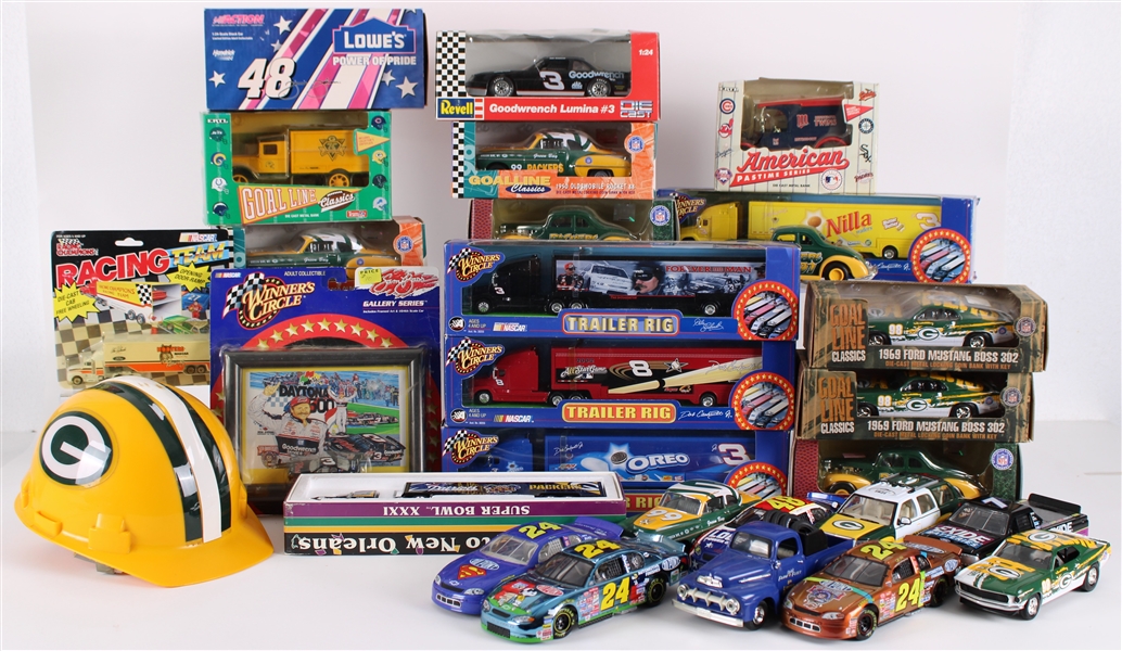 1990s-2000s NASCAR Model Cars, Green Bay Packers Bank, Models Cars & more (Lot of 40)