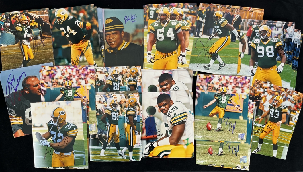 1990s-2000s Green Bay Packers Signed 8x10 Photo Collection (Lot of 100+)