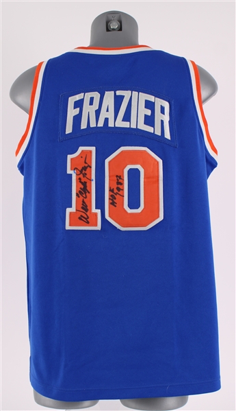 2013 Walt "Clyde" Frazier New York Knicks Signed Mitchell & Ness Hardwood Classics Jersey **SF Jacobson COA / 415**