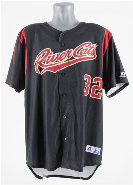 2014 Shane Peterson Sacramento River Cats Signed Game Worn Jersey (MEARS LOA/River Cats COA/JSA) **406**