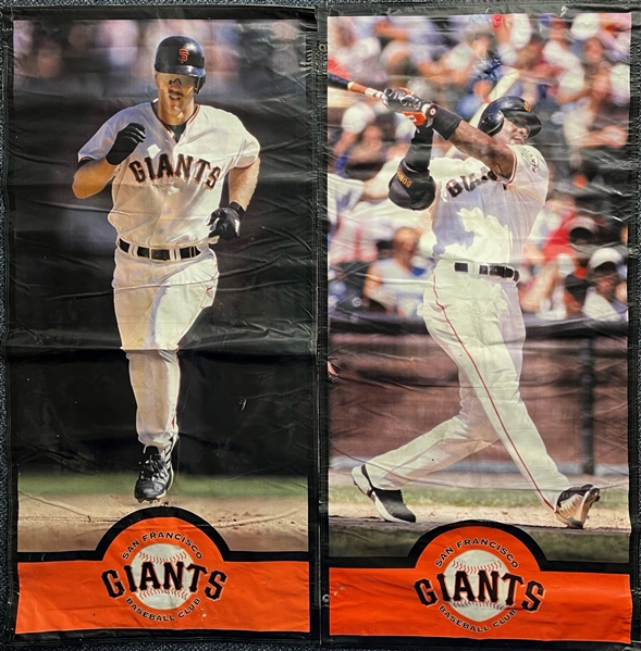 1998-2002 Barry Bonds Jeff Kent Robb Nen San Francisco Giants 35" x 71" Stadium Banners - Lot of 3 (MEARS LOA) **356** 