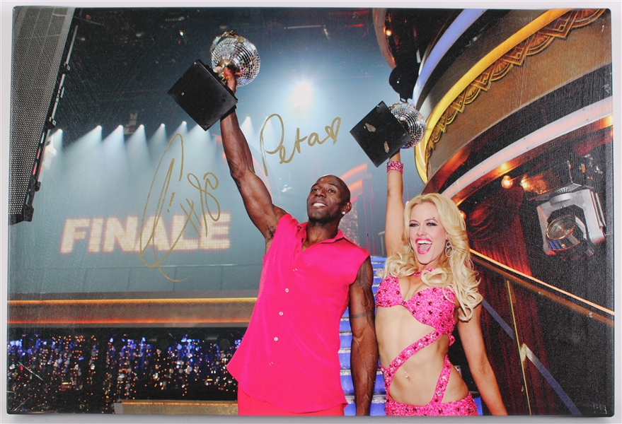 2012 Donald Driver Peta Murgatroyd Dancing With The Stars Signed 16" x 23" Canvas Print (JSA)