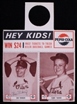 1963 Lou Vickery Terry Tucker Tulsa Oilers Hey Kids! Pepsi Cola Baseball Trading Card Premium