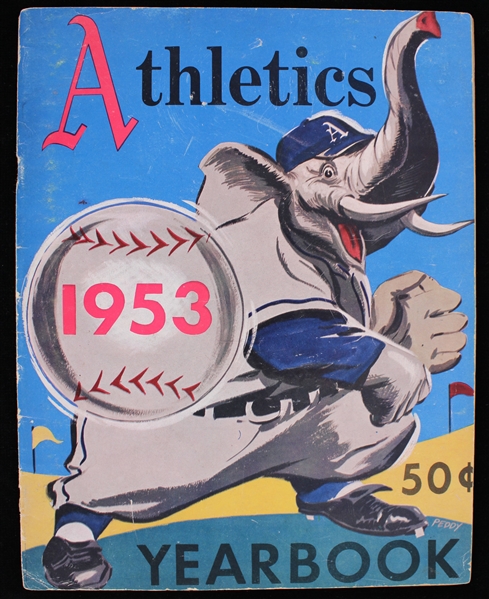 1953 Philadelphia Athletics Connie Mack Stadium Team Yearbook