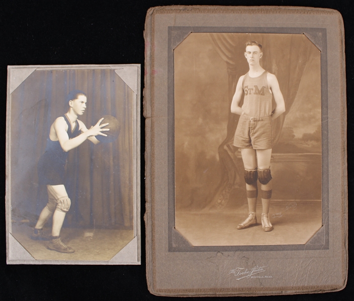 1920s Vintage Basketball Player Studio Photos - Lot of 2