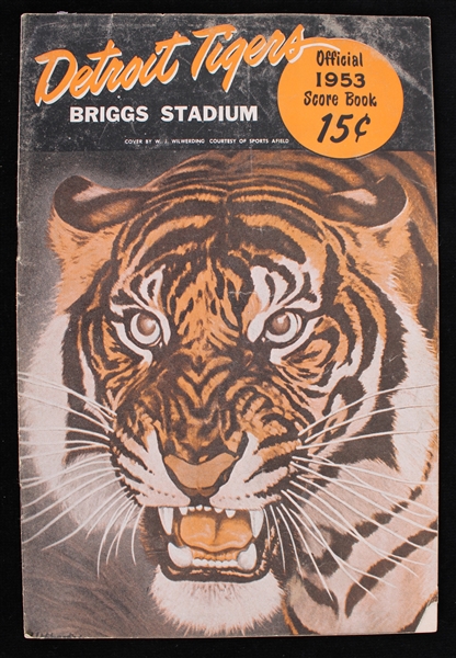 1953 Detroit Tigers Chicago White Sox Multi Signed Briggs Stadium Scorebook w/ 5 Signatures Including Harvey Kuenn, Connie Johnson, Bob Boyd & More (JSA)