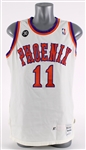 1987-88 Kevin Johnson Phoenix Suns Game Worn Home Jersey (MEARS A10) Rookie Season w/ Nick Vanos Memorial Patch 