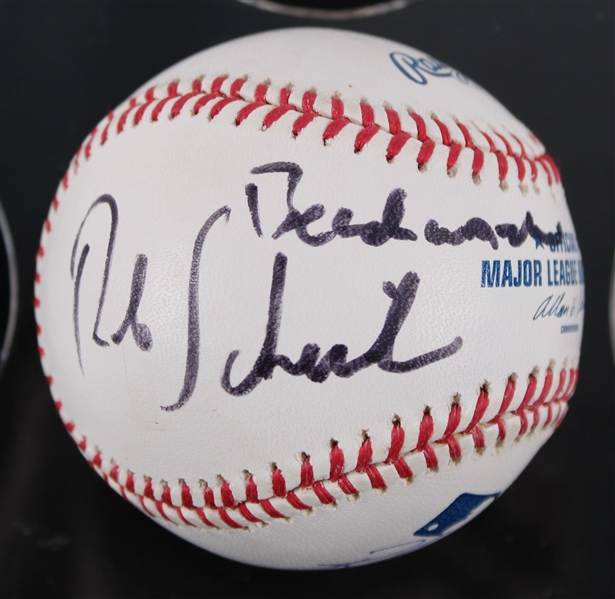 2006 Rob Schneider Saturday Night Live Actor / Comedian & Bill Mueller LA Dodgers Dual Signed OML Selig Baseball **SF Jacobson COA / 176**