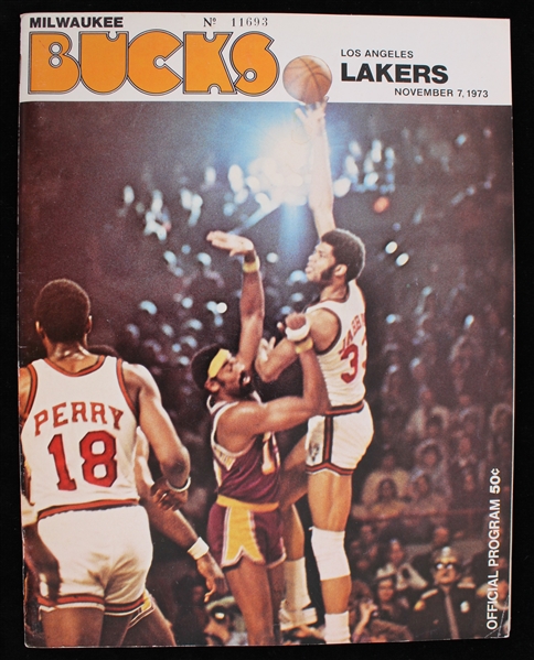 1973 Jerry West Pat Riley and Bill Sharman Los Angeles Lakers Signed Program (JSA)