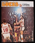 1973 Jerry West Pat Riley and Bill Sharman Los Angeles Lakers Signed Program (JSA)