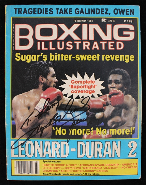 1981 Sugar Ray Leonard Signed Boxing Illustrated Magazine (JSA)