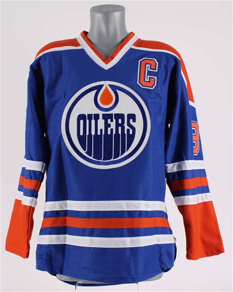 1979-88 Wayne Gretzky Edminton Oilers Autographed Replica CCM Jersey with Captains "C" (PSA/DNA) (120)