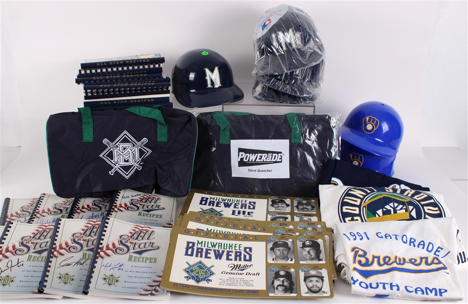 1990s-2000s Milwaukee Brewers Posters, T-shirts, Batting Helmets & more (Lot of 250+)