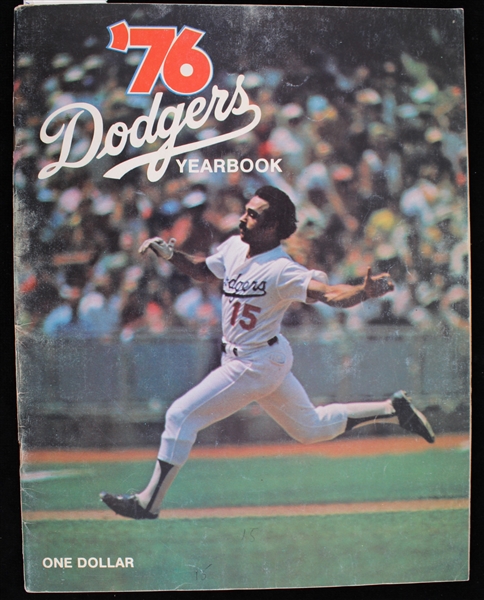 1976 Los Angeles Dodgers Multi Signed Team Yearbook w/ 21 Signatures Including Tommy Lasorda, Vin Scully, Dusty Baker, Walt Alston & More (JSA)