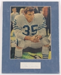 1955-60 Alan Ameche Baltimore Colts 11 x 14 Matted Photo Display w/ Signed Cut (JSA)