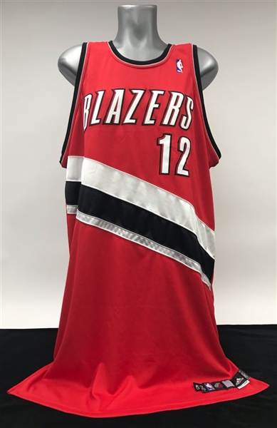 2007-08 LaMarcus Aldridge Portland Trail Blazers Game Worn Road Jersey (MEARS A5/JSA)