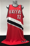 2007-08 LaMarcus Aldridge Portland Trail Blazers Game Worn Road Jersey (MEARS A5/JSA)