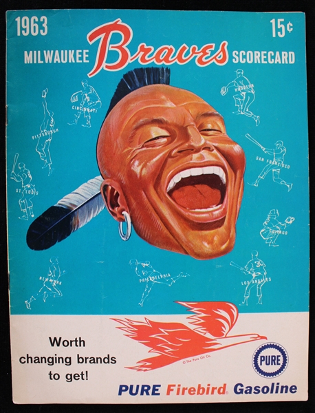 1963 (July 25) Milwaukee Braves Multi Signed Milwaukee County Stadium Scored Game Program w/ 4 Signatures Including Bob Taylor, Bob Sadowski, Gene Oliver and Ron Piche (JSA)